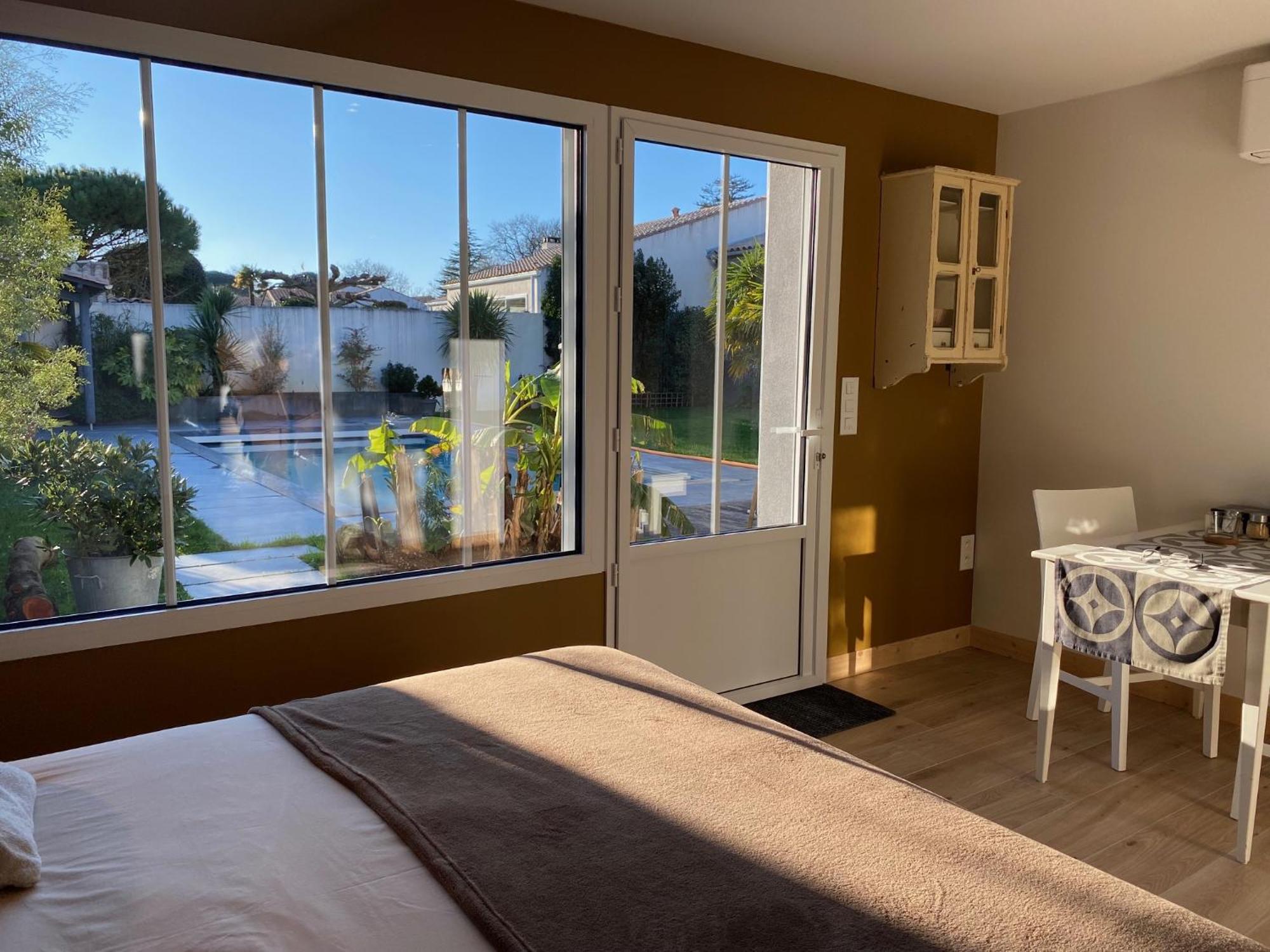 Maison M, Chambre Privee Acces Jardin Piscine Et Jacuzzi Pres De La Rochelle ลาโรแชล ห้อง รูปภาพ